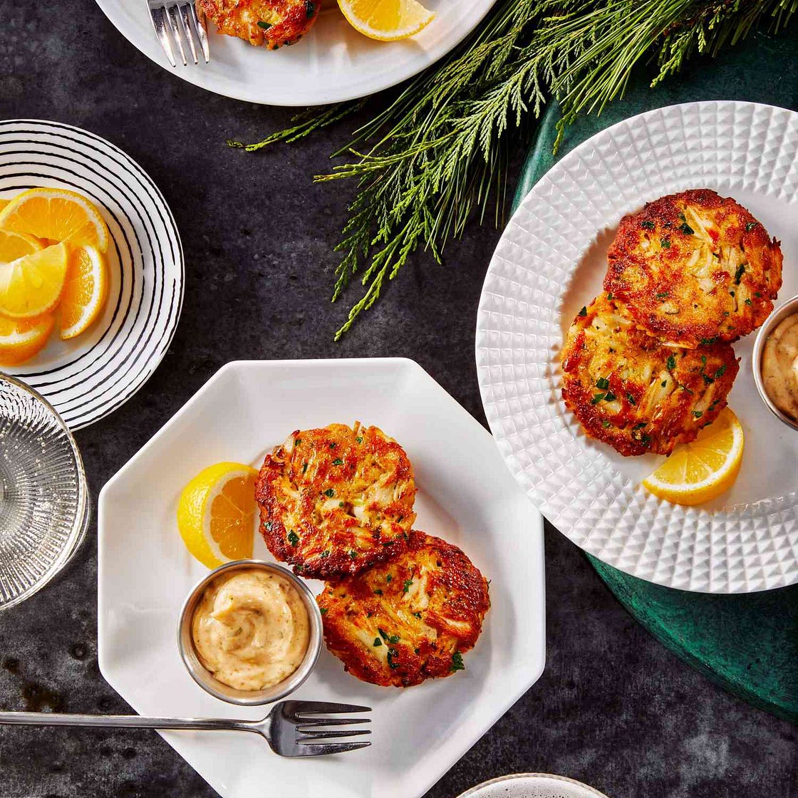 Crab Cake Bites with Old Bay Mayo, Chives, and Lemon