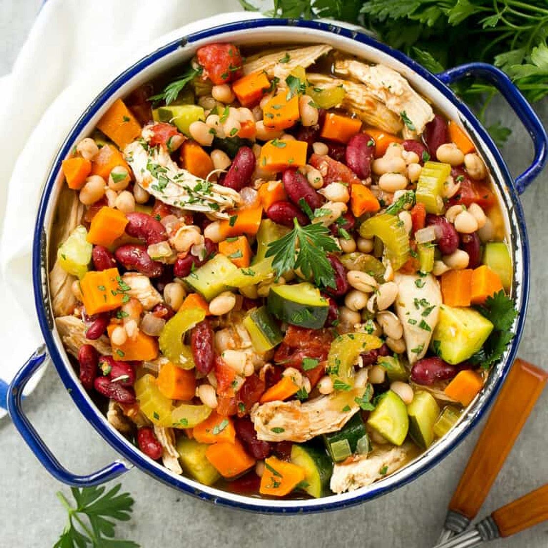 Italian Chicken Bean Soup