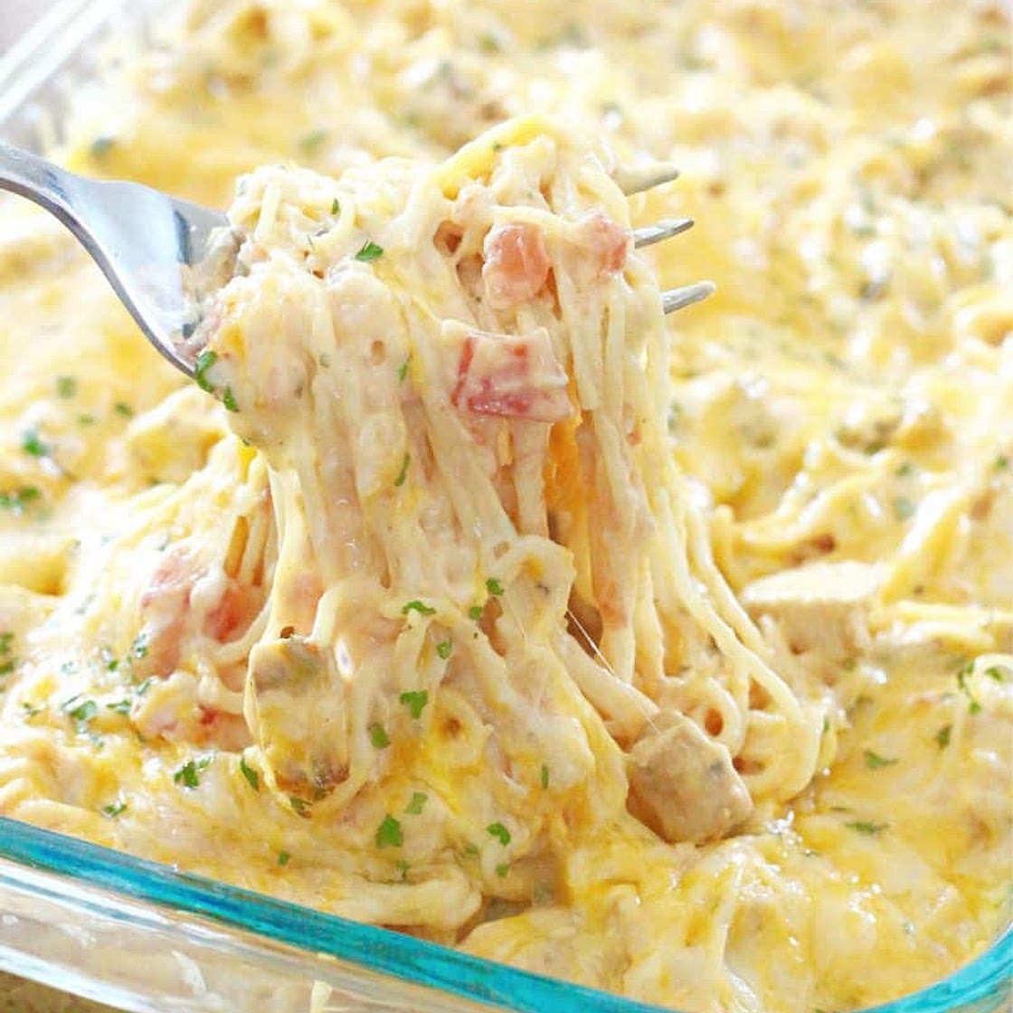 The Best Chicken Spaghetti