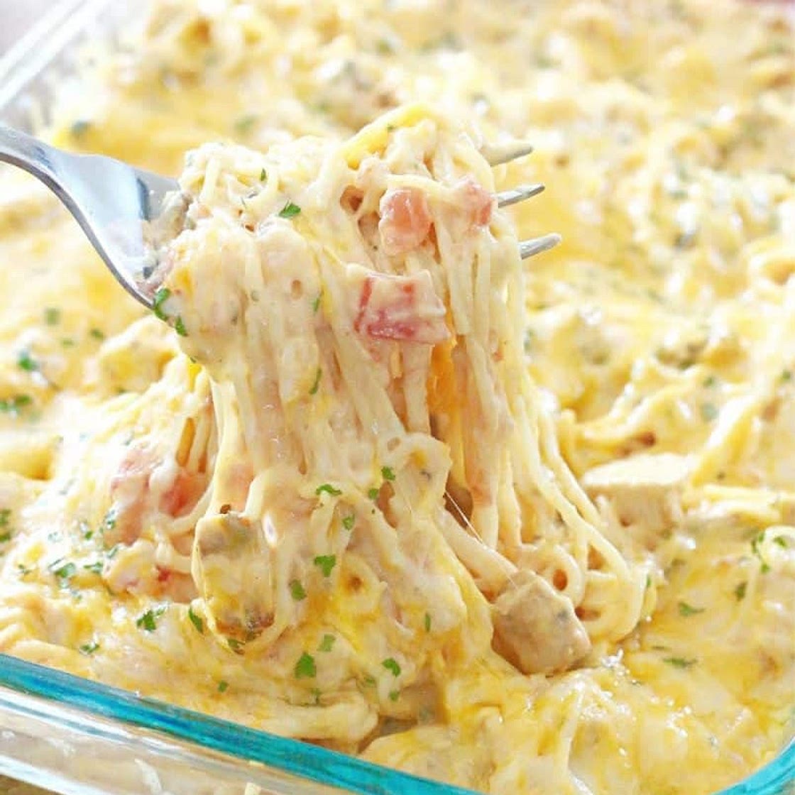 The Best Chicken Spaghetti