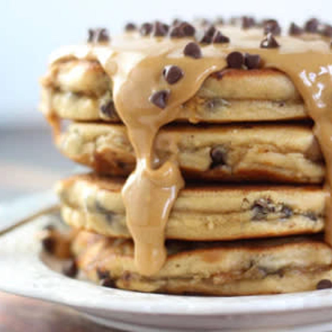 Caramel Mocha Chip Pancakes