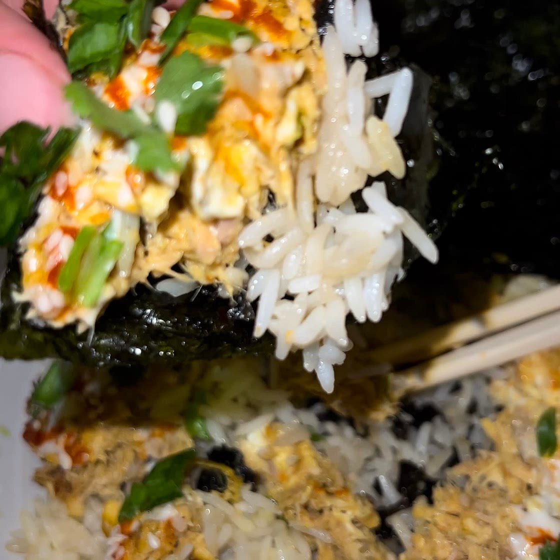 Salmon & Tuna Sushi Bake