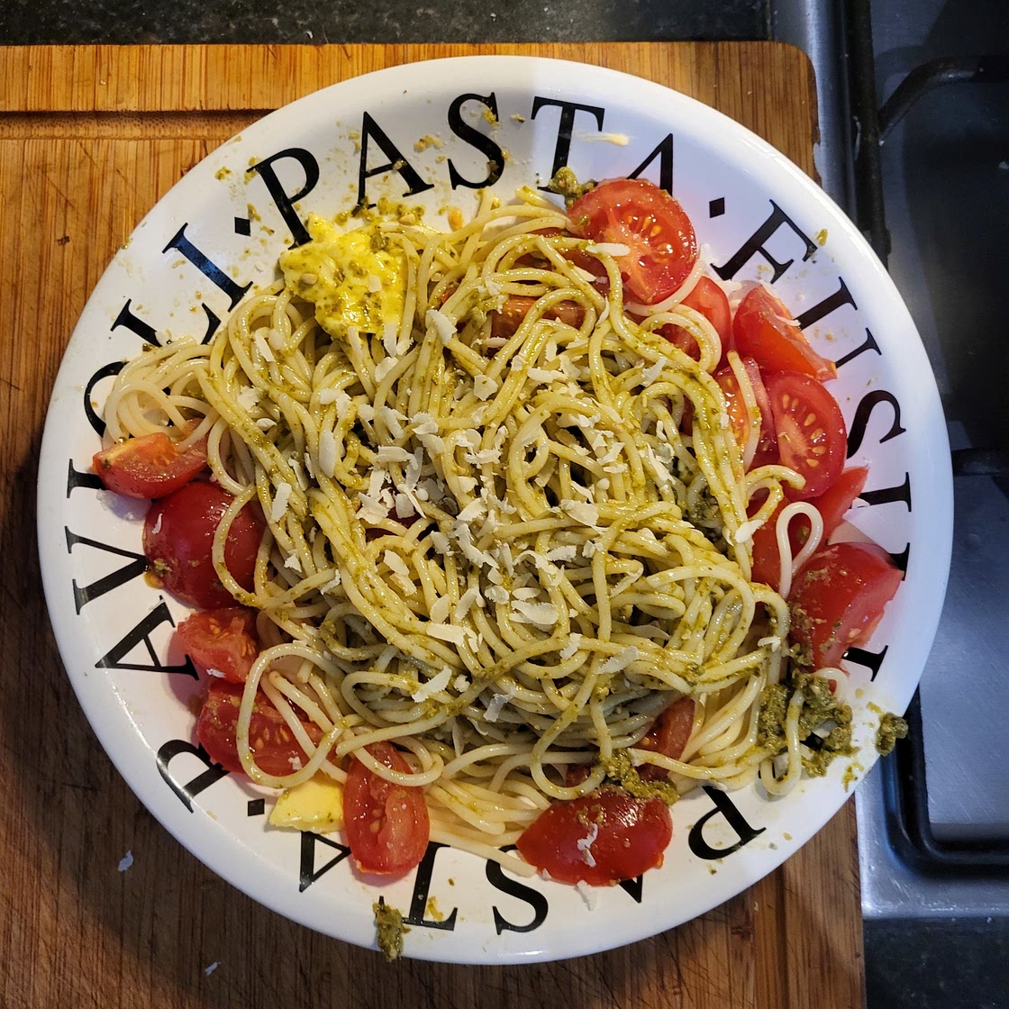 Classic pasta pesto twist