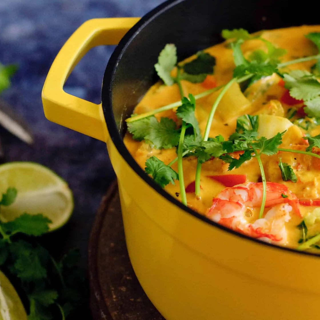 Thaise curry met garnalen