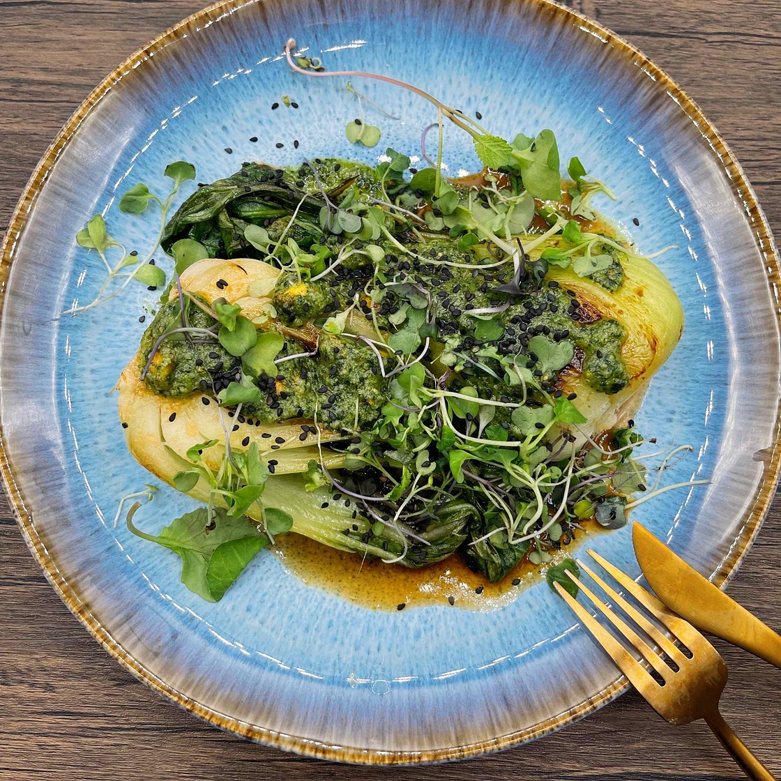 Bok Choy Pistachio Pesto