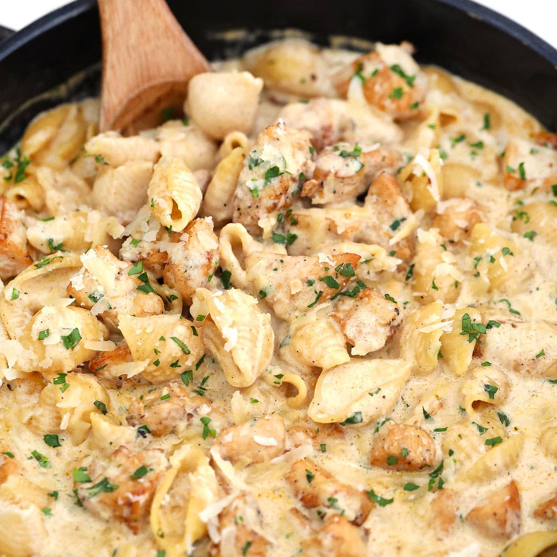Chicken, chorizo and sausage cajun Alfredo