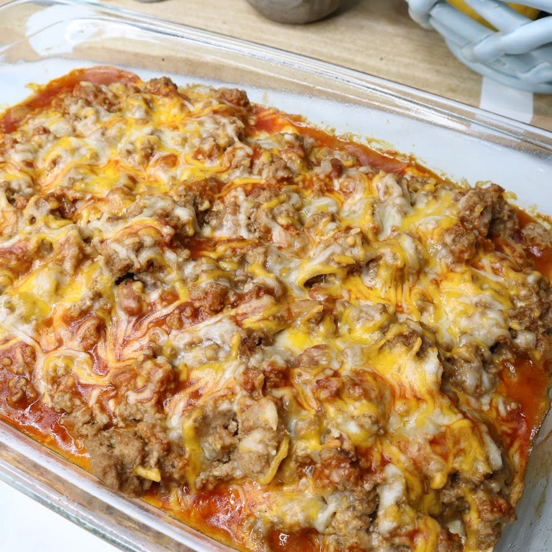 Skinny Red Enchilada Casserole