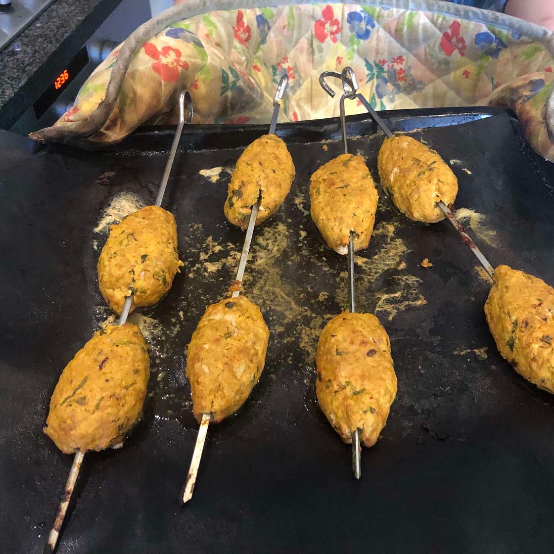 Tandoori Chicken Shish Kebabs with Minty Raita Dip