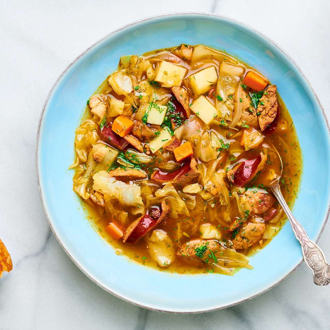 Polish Potato, Kielbasa, and Cabbage Soup (Kapusniak) Recipe