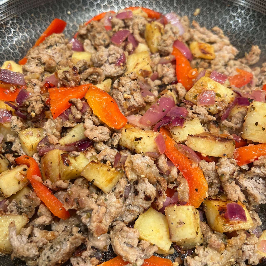Whole30 Turkey Breakfast Skillet: Paleo Egg Free Breakfast