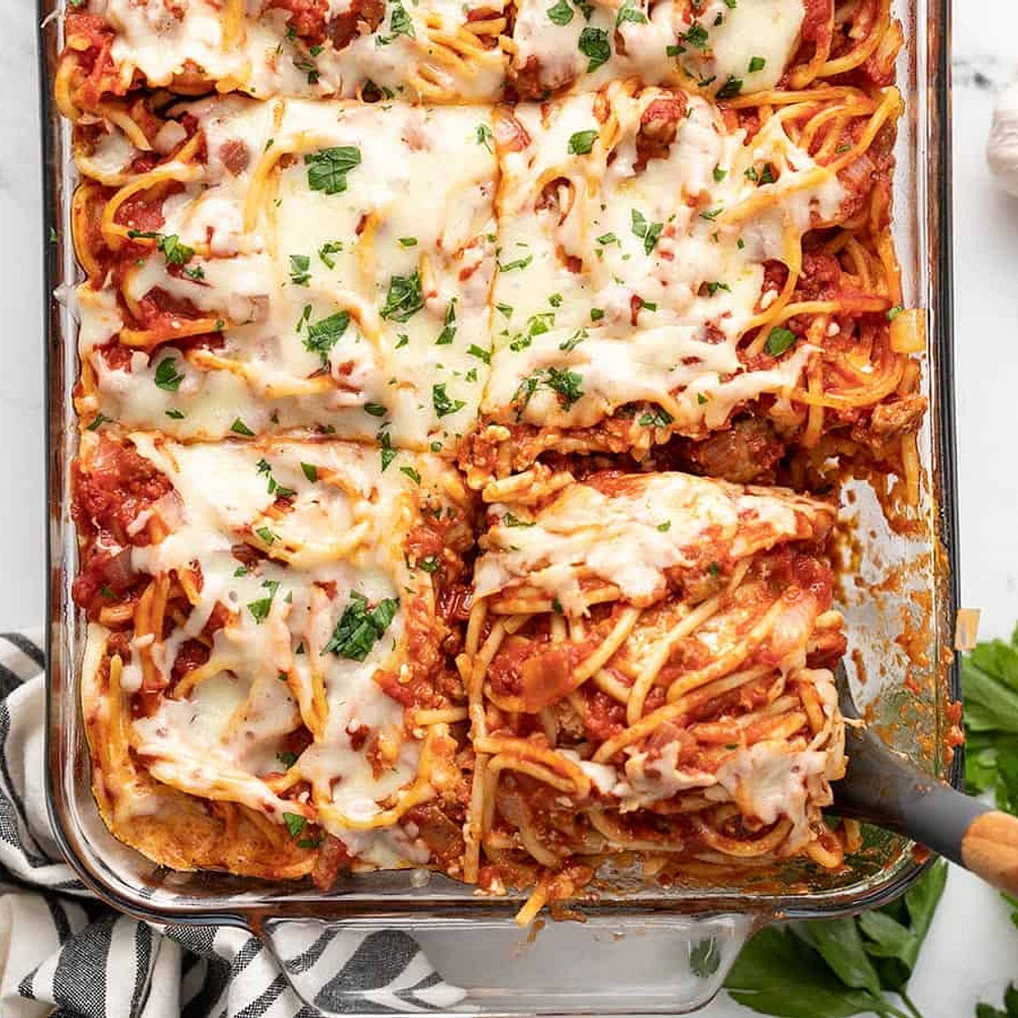 Baked Spaghetti with Sausage
