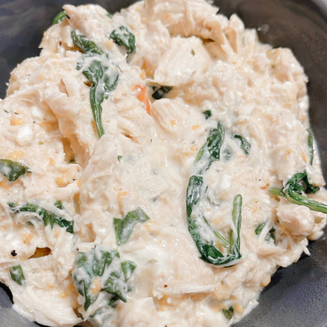 Instant Pot Crack Chicken Spinach Soup with Cream Cheese and Bacon
