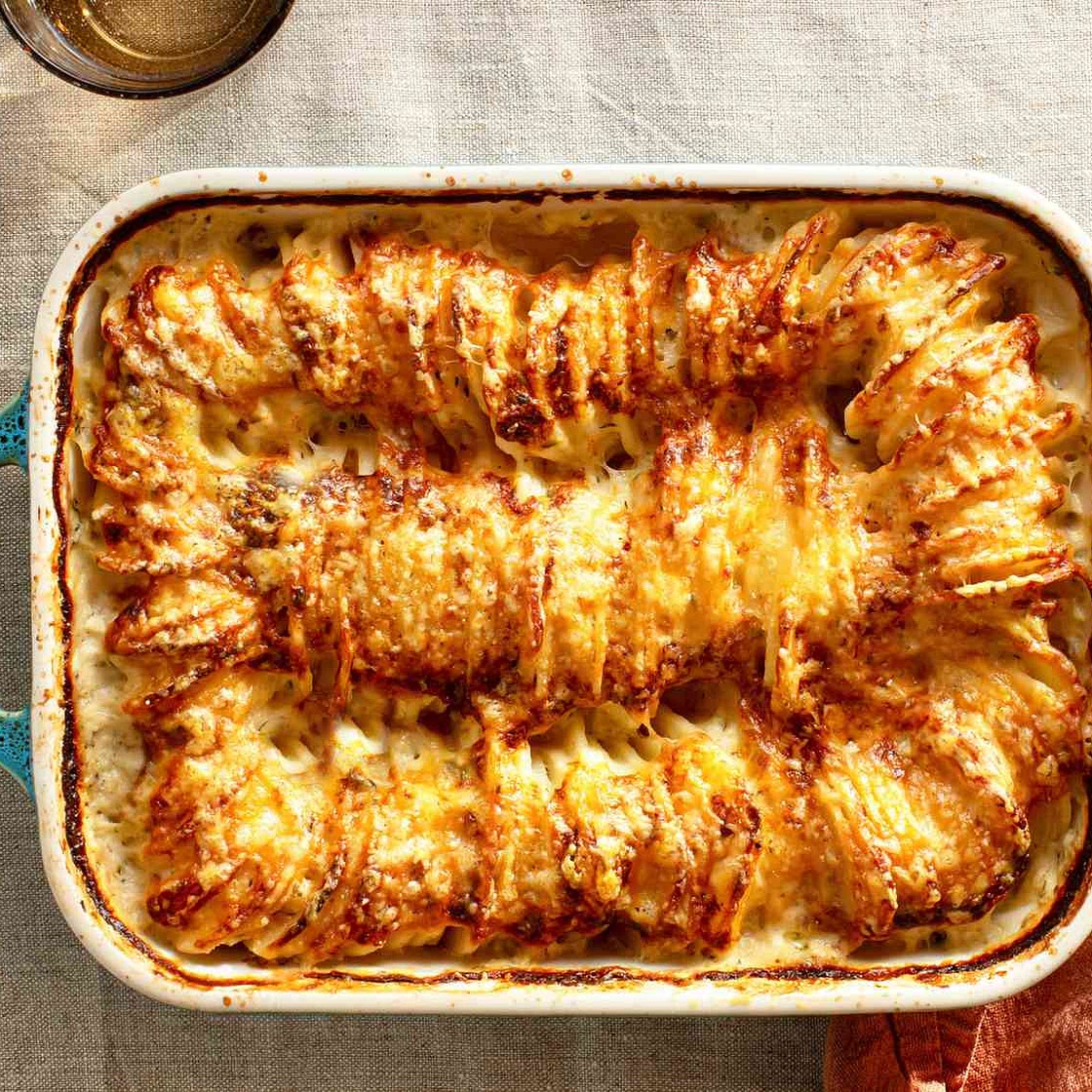 Hasselback Potato Gratin