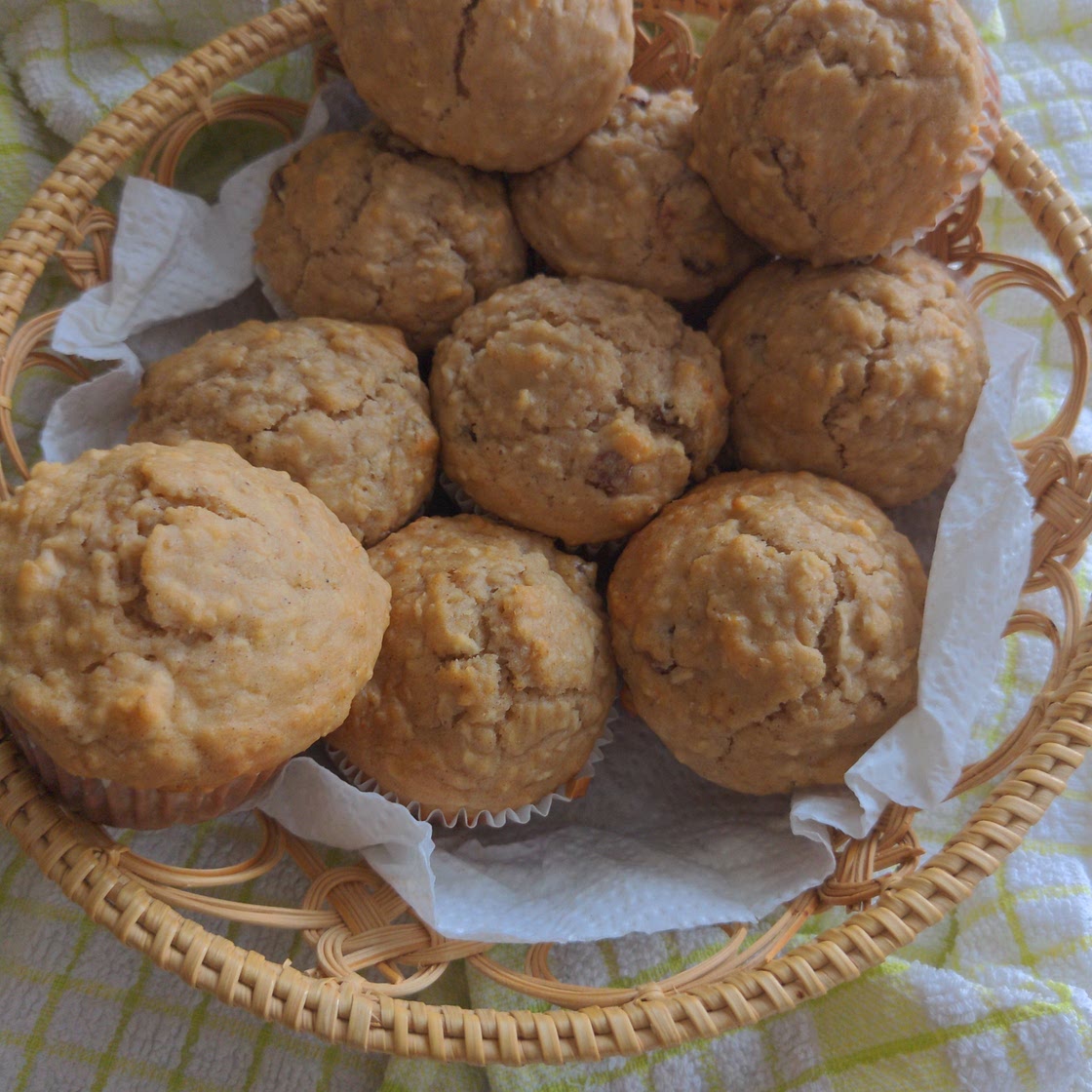 Muffins aux pommes et à la farine d'avoine