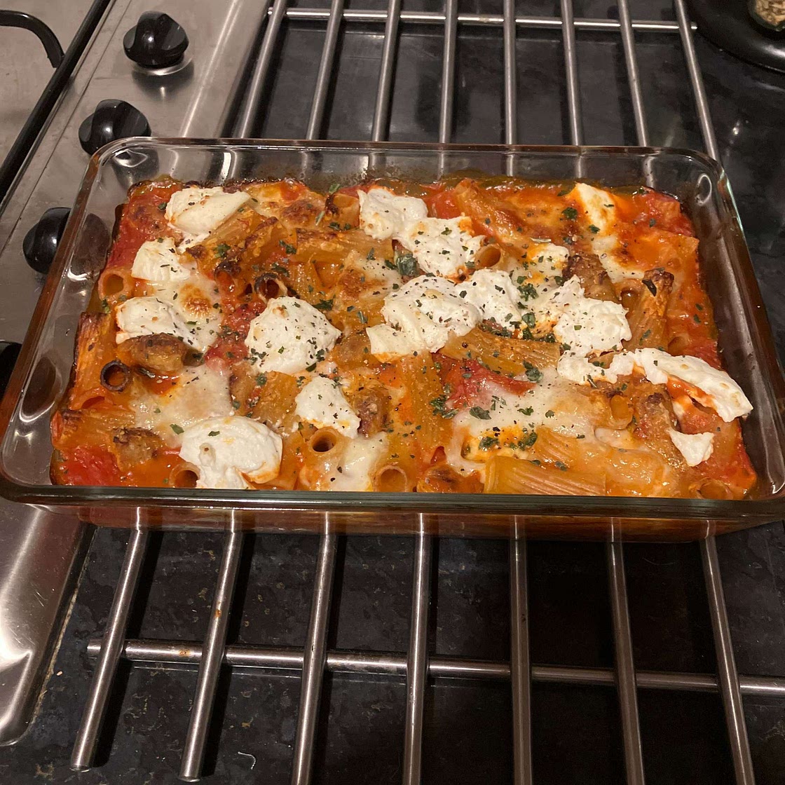 Cheesy Baked Pasta With Sausage and Ricotta