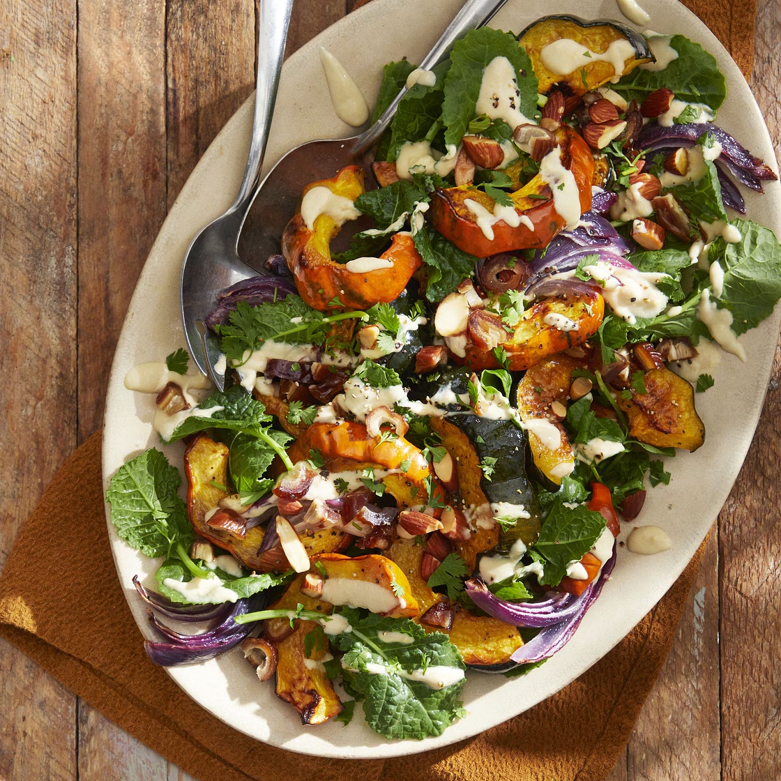 Acorn Squash Salad with Tahini Vinaigrette