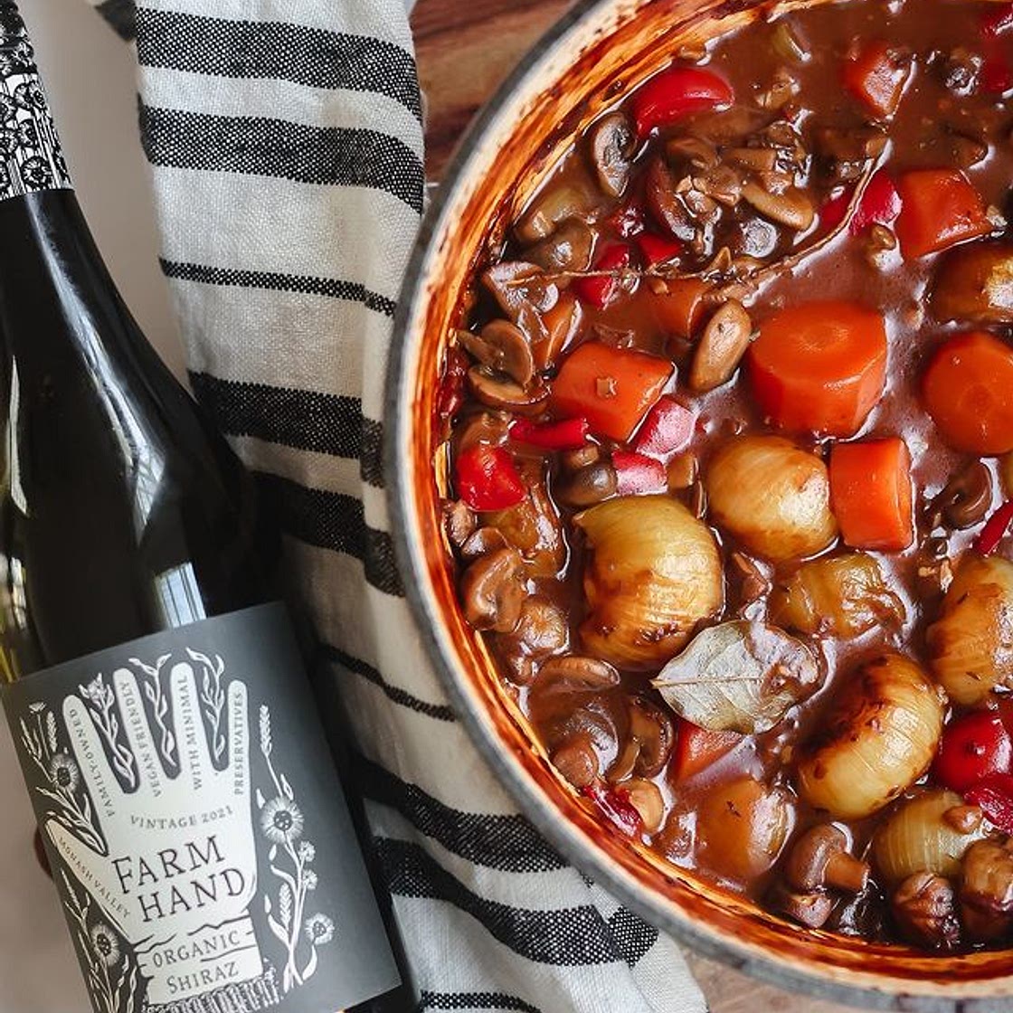 This Mushroom Bourguignon made with