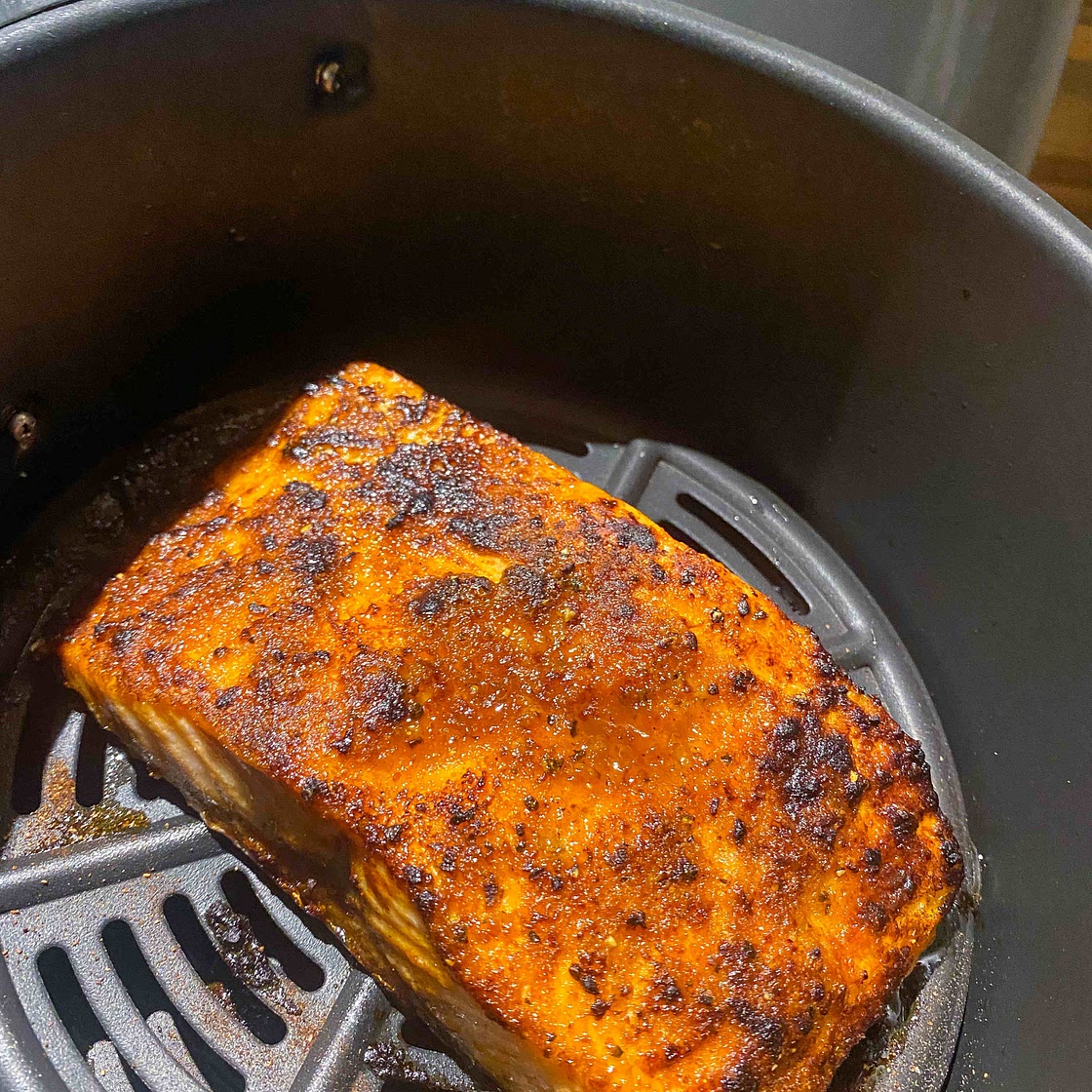Air Fryer Honey Mustard Salmon 