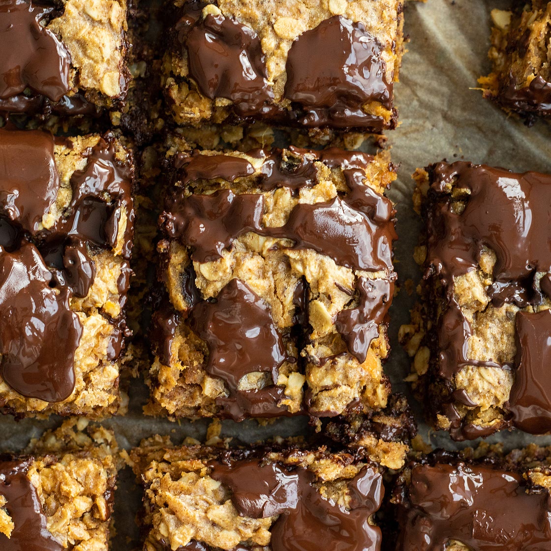 Sweet Potato Oatmeal Chocolate Chip Bars (vegan and healthy)