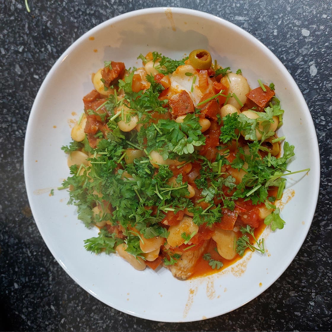 Cod & chorizo stew