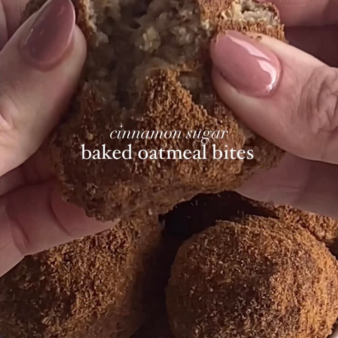 Cinnamon Sugar Baked Oatmeal Bites