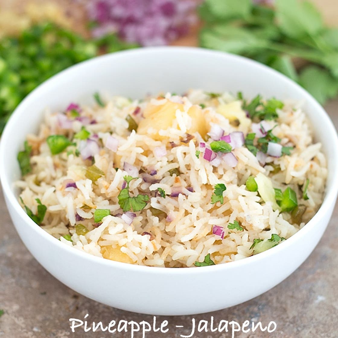Pineapple Fried Rice with Jalapeno (Vegan)
