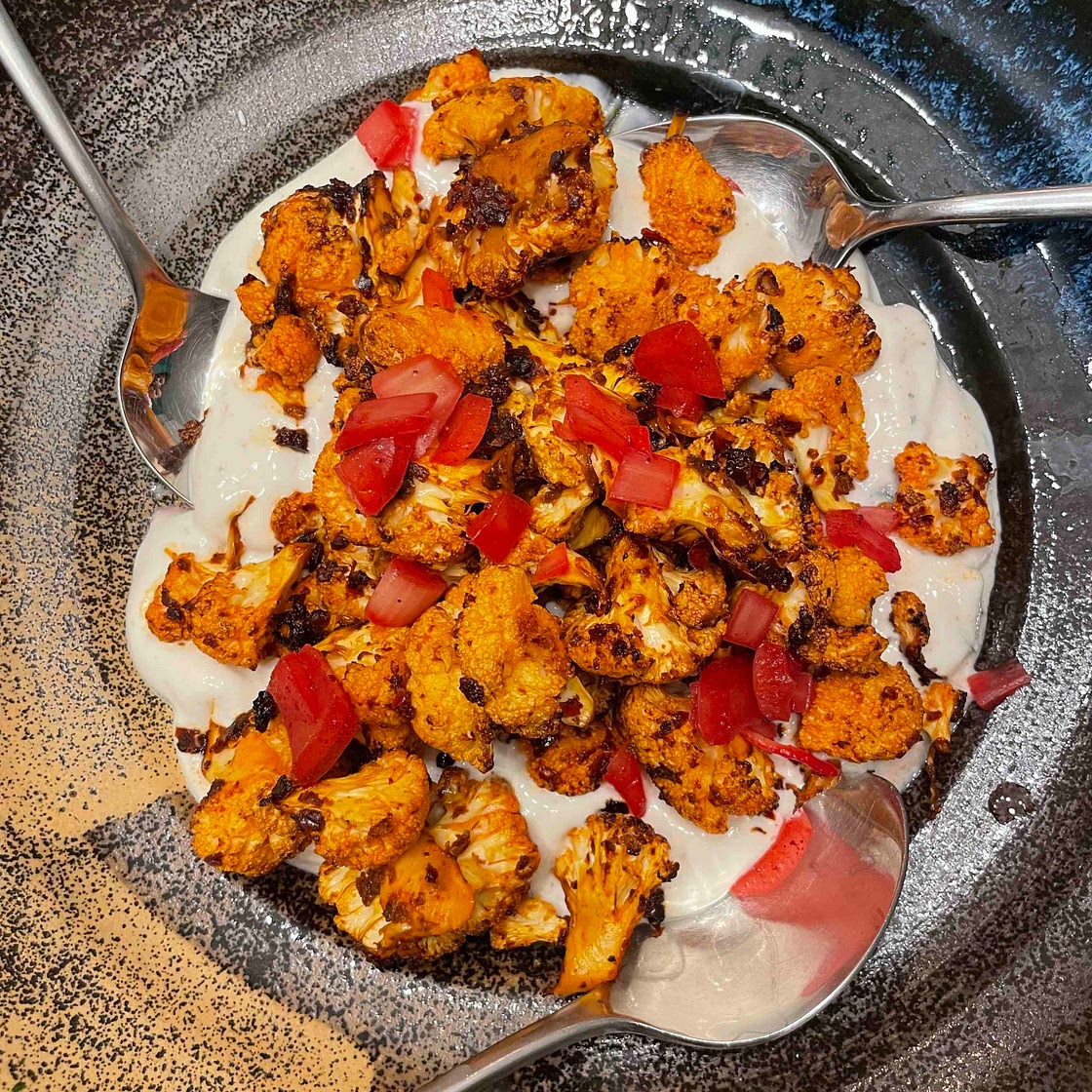 Harissa roasted cauliflower 