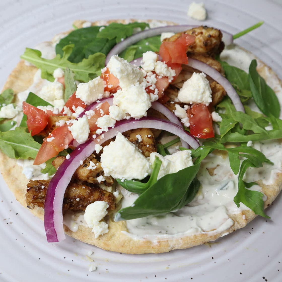 Greek Chicken Pitas