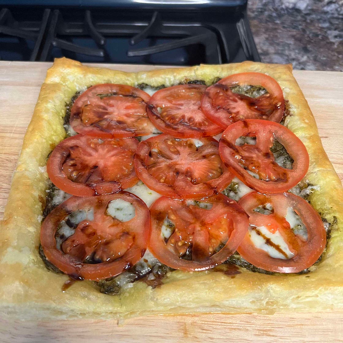 Caprese puff pastry Appetizer 