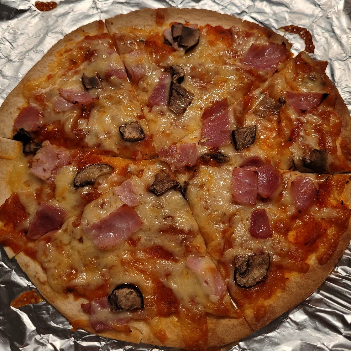 Tortilla Pizza - Ham & Mushroom