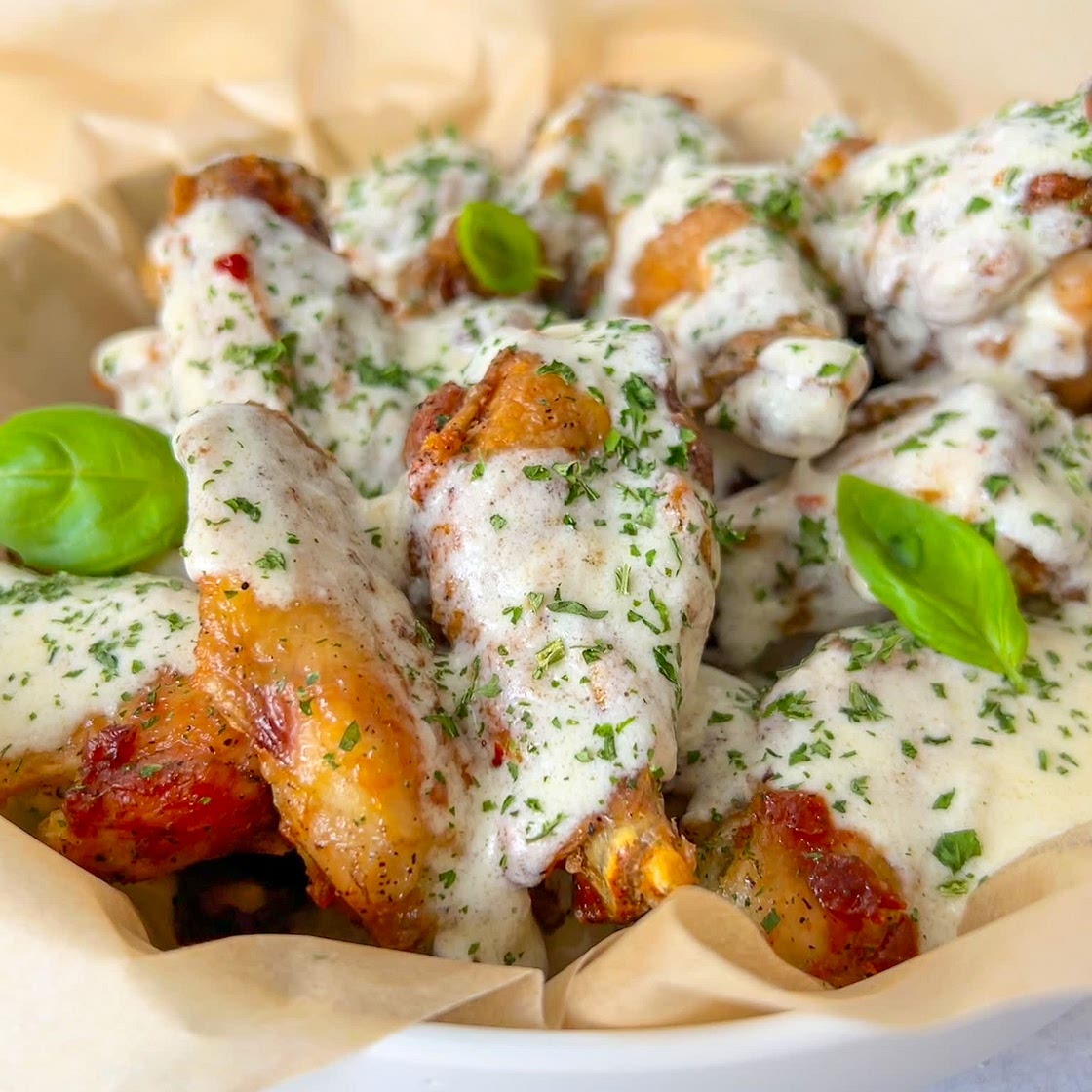 Carbonara Chicken Wings