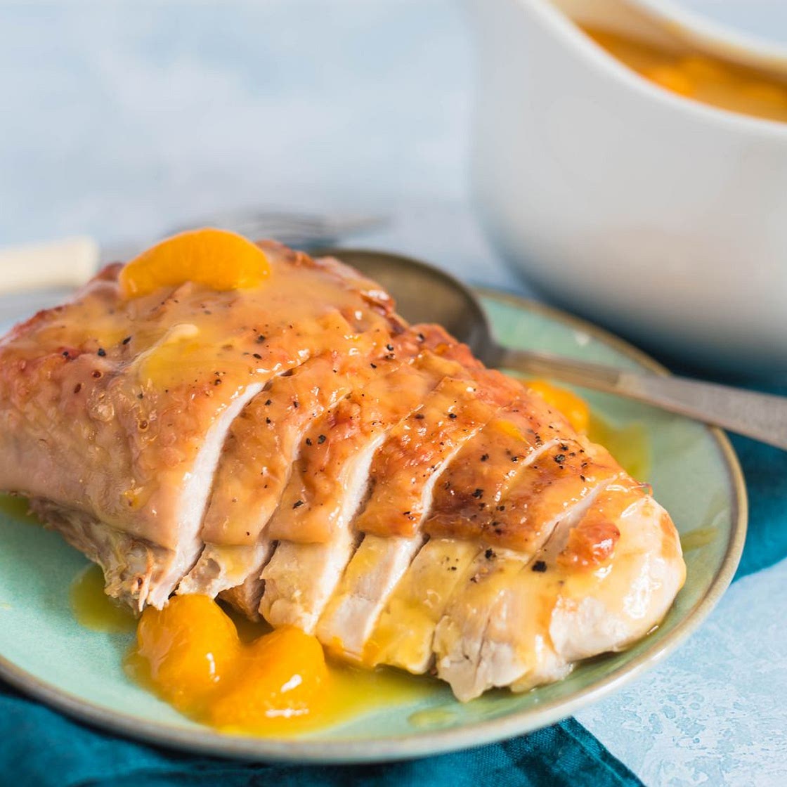 Roasted Turkey Breast With Pineapple-Orange Sauce