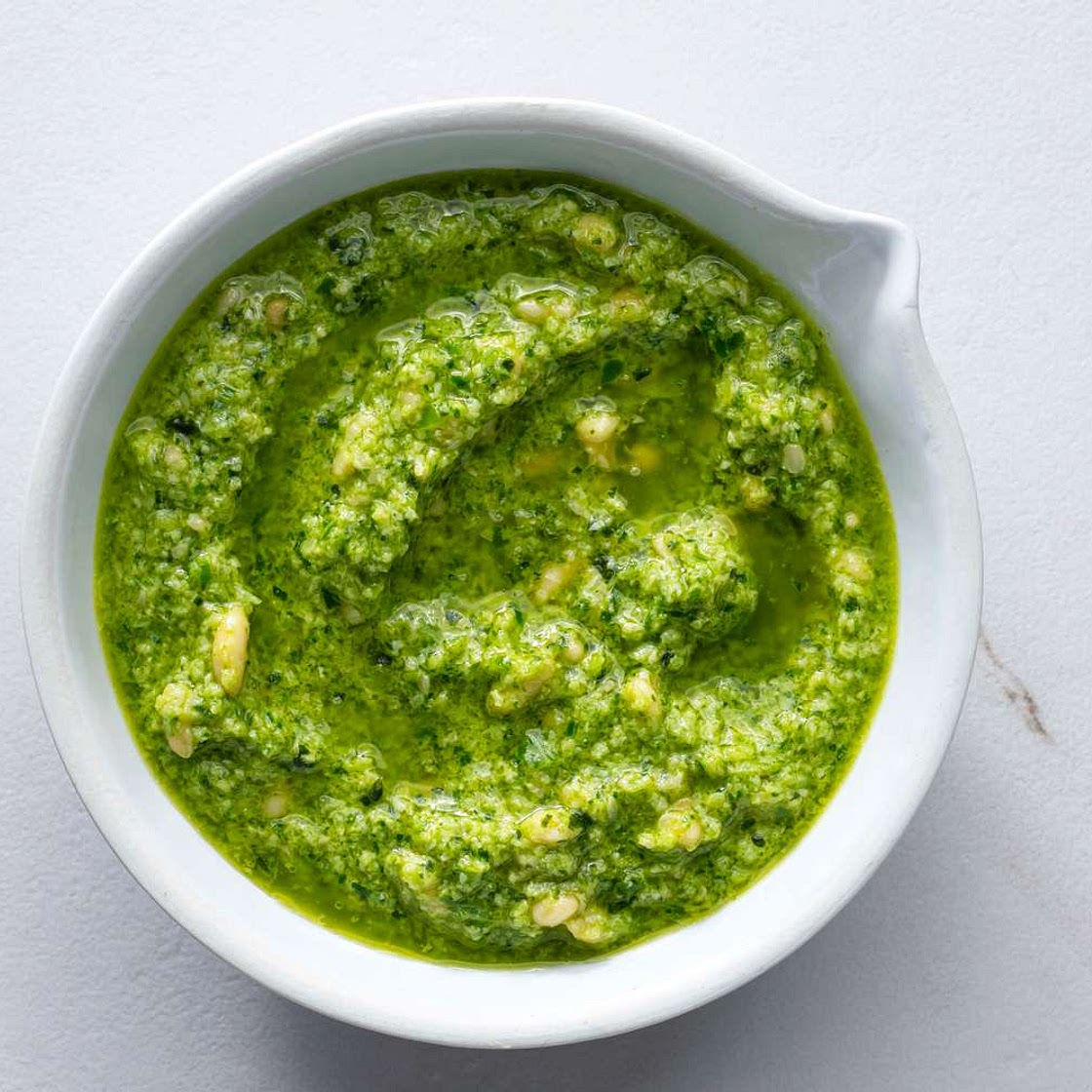 Garlic Scape and Basil Pesto