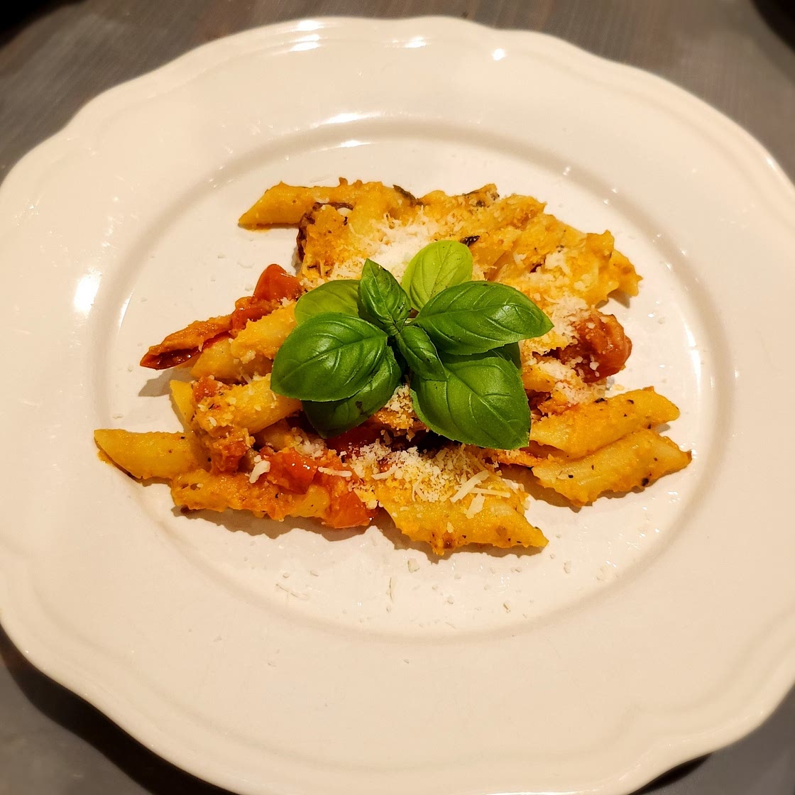 Baked Hummus Pasta