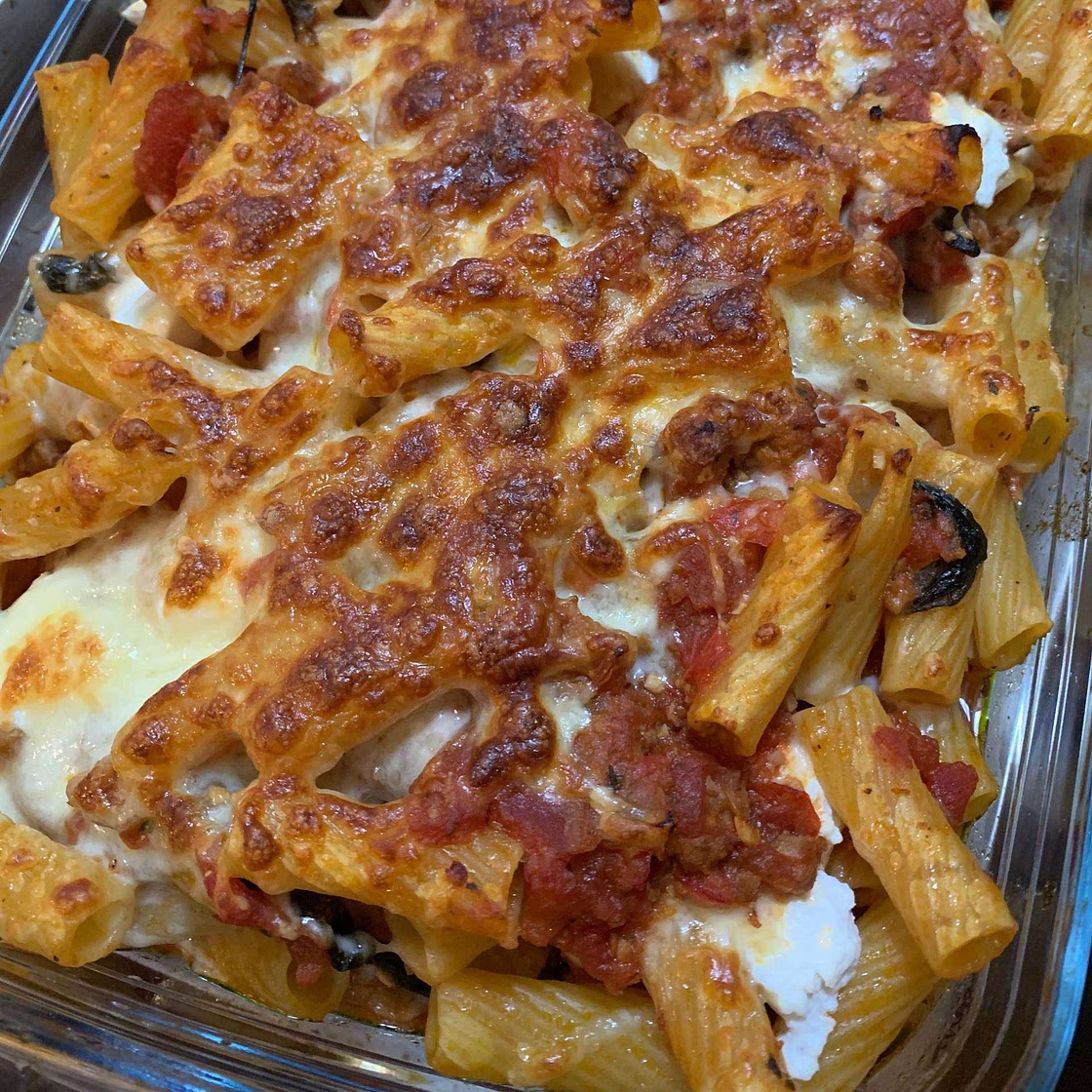 Baked Rigatoni with Sausage & Ricotta