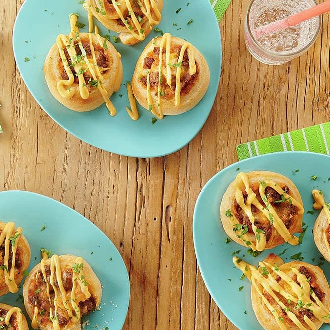 Taco Pizza Pinwheels