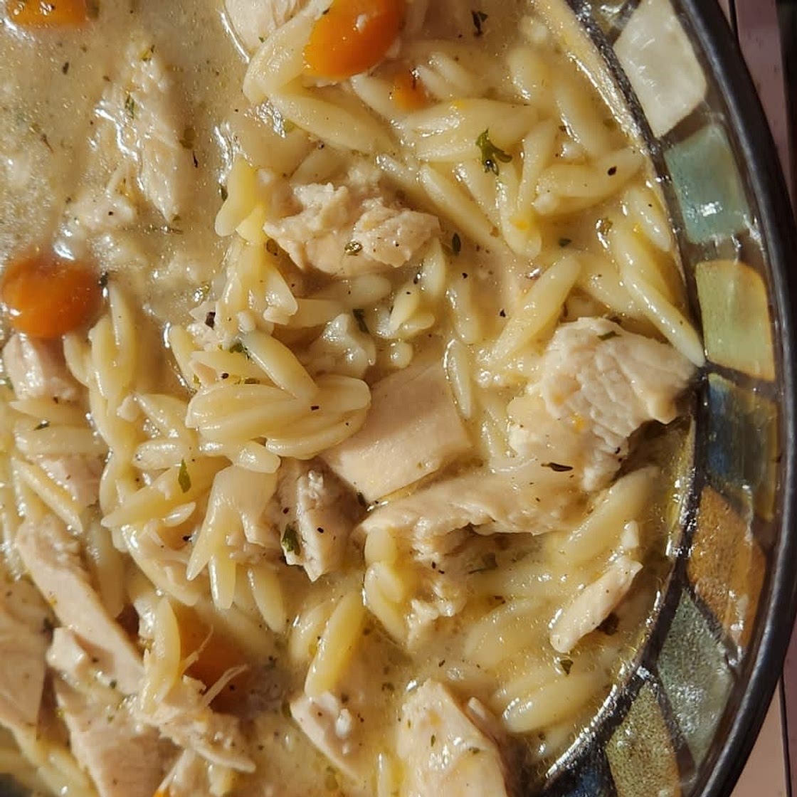 Lemon Chicken Orzo Soup