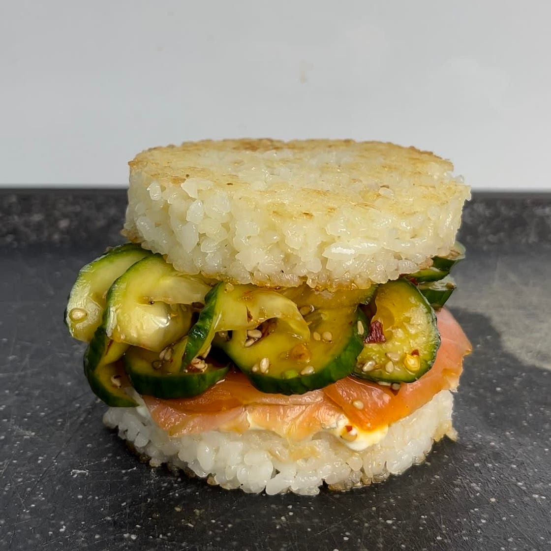 The viral cucumber salad - but in a sandwich