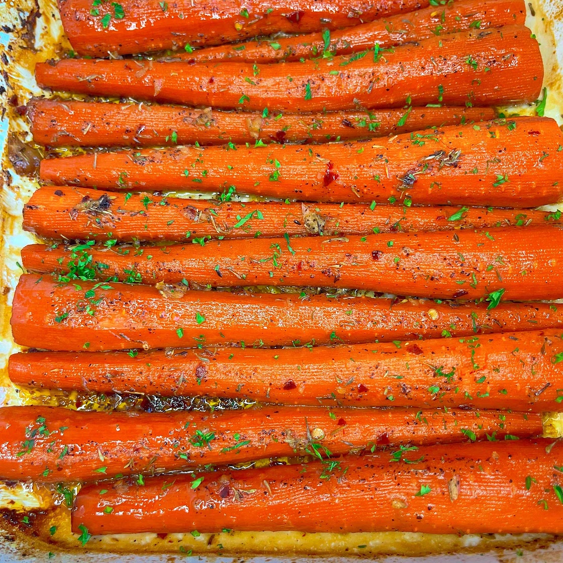 Honey Glazed roasted carrots