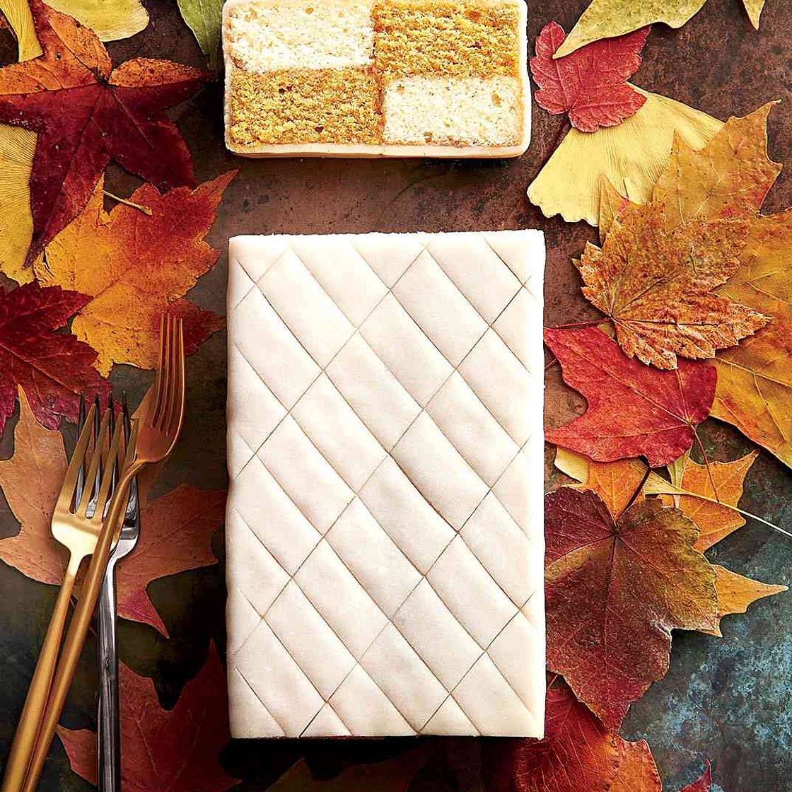 Pumpkin Spice Battenberg