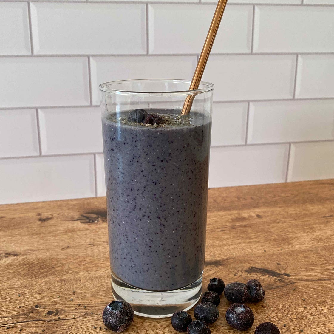 Smoothie de mora azul