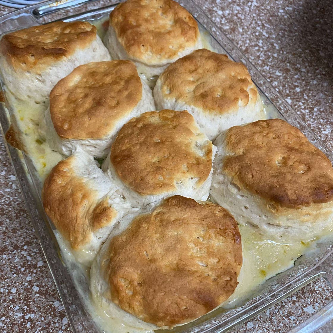 Chicken Pot Pie with Biscuits