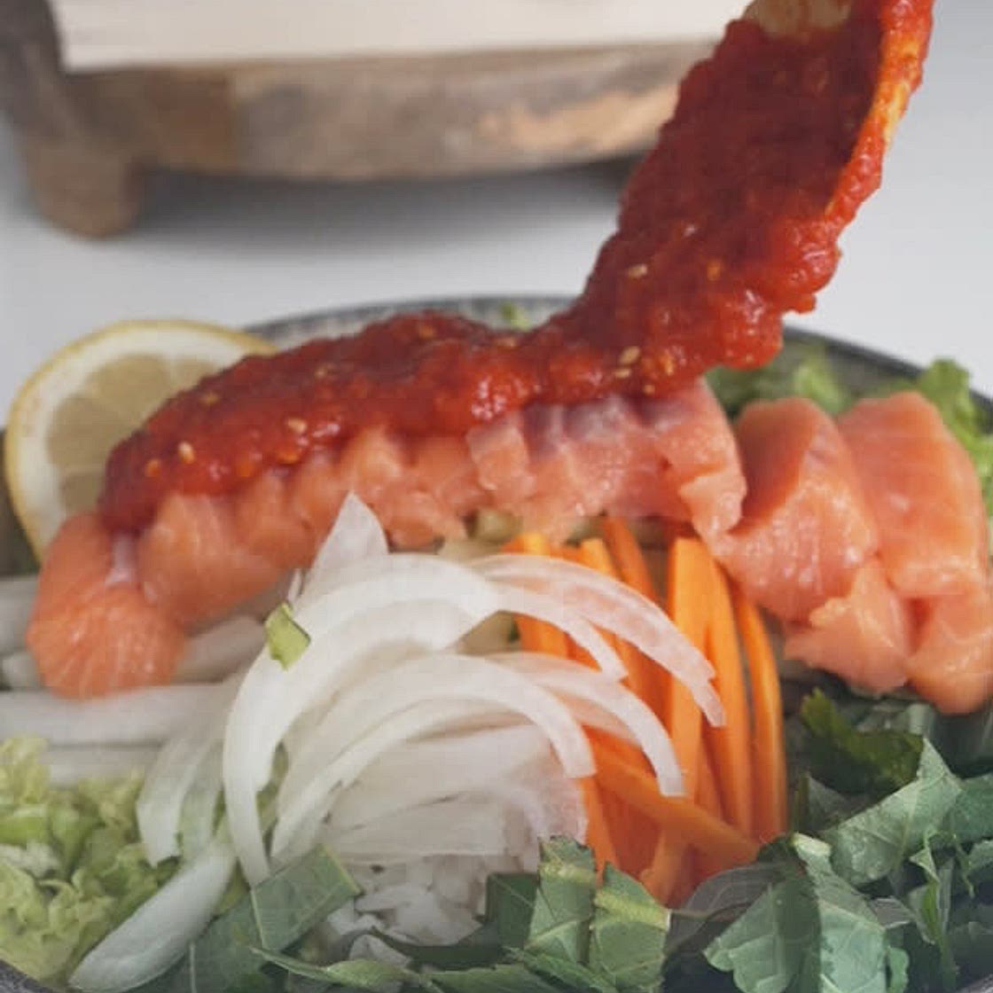 Spicy Salmon Bibimbap