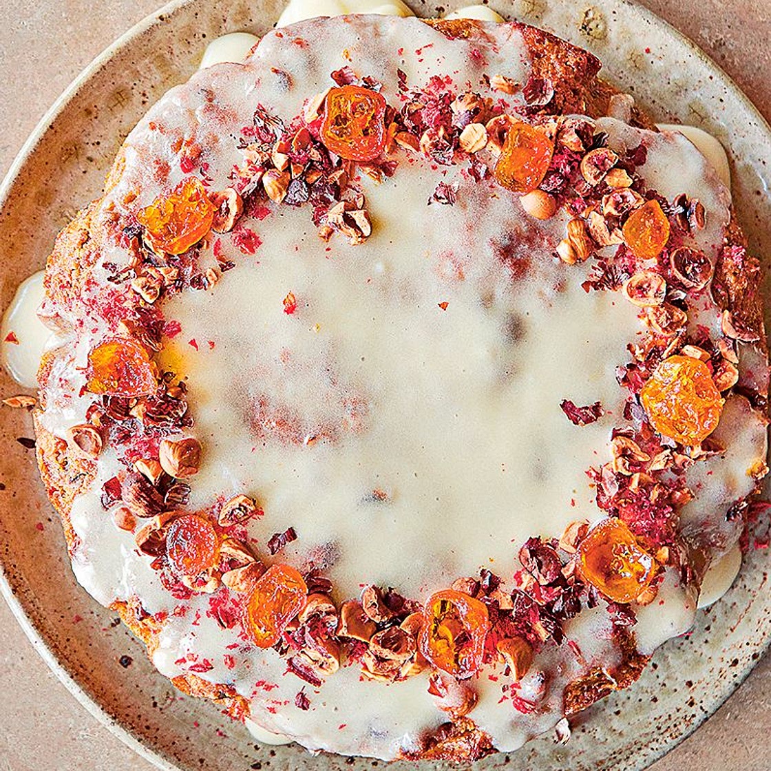 Gâteau courge, carotte, noisette et épices