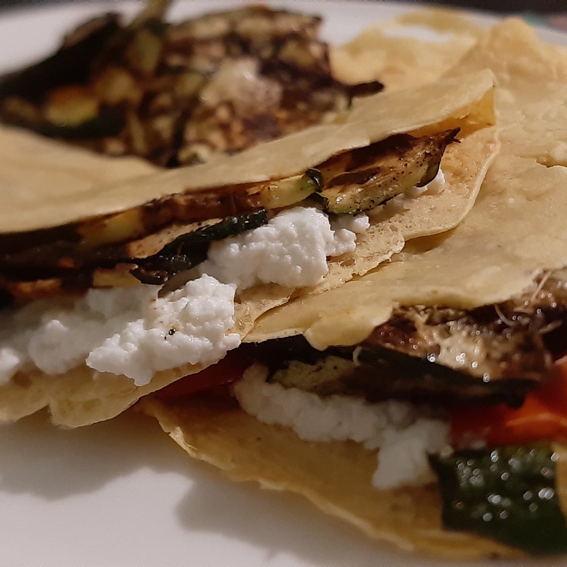 Crêpe con ricotta e verdure