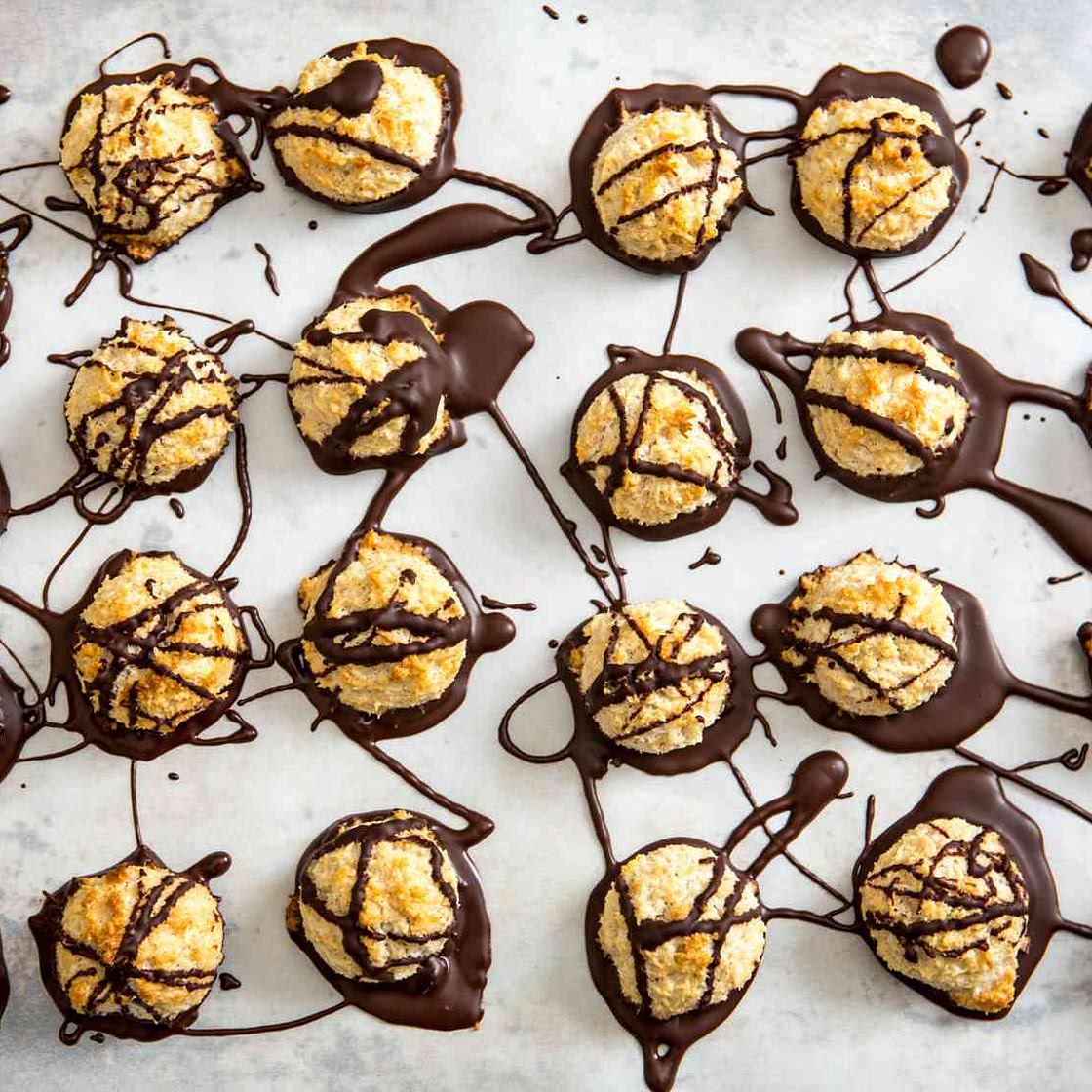 The Best Chocolate-Dipped Coconut Macaroons Recipe