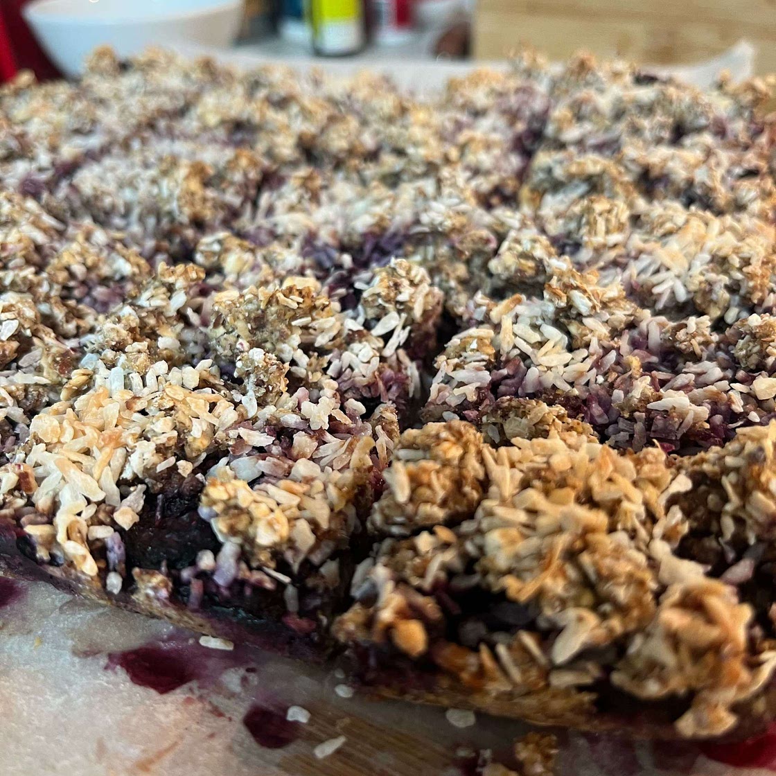 5 ingredient Blueberry Oat Breakfast Bars {vegan, sugar-free, oil-free, gluten-free}