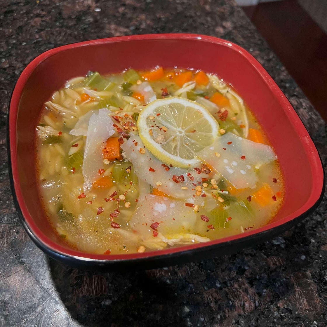 Lemon Orzo Soup 