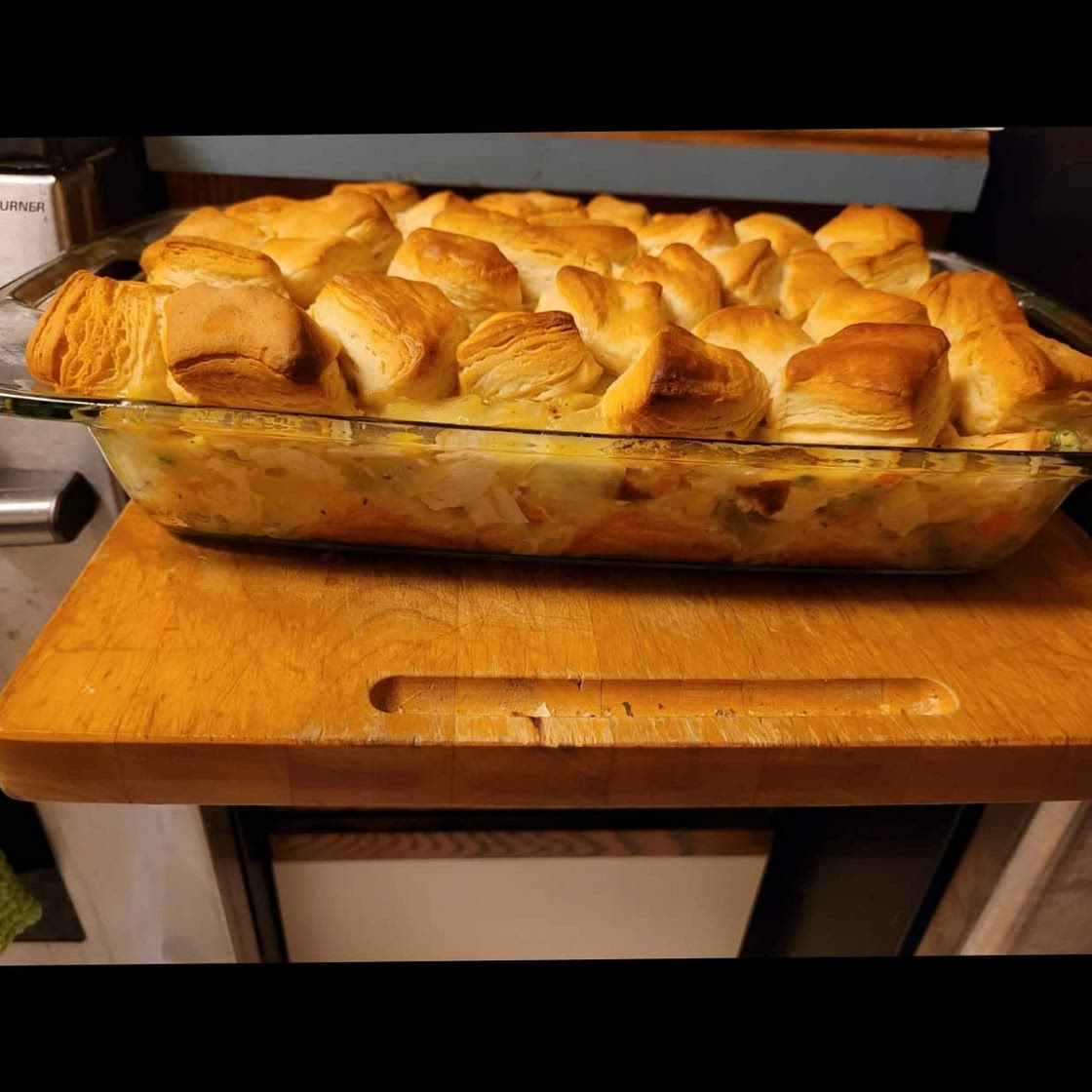 Chicken Pot Pie Bubble-Up Bake