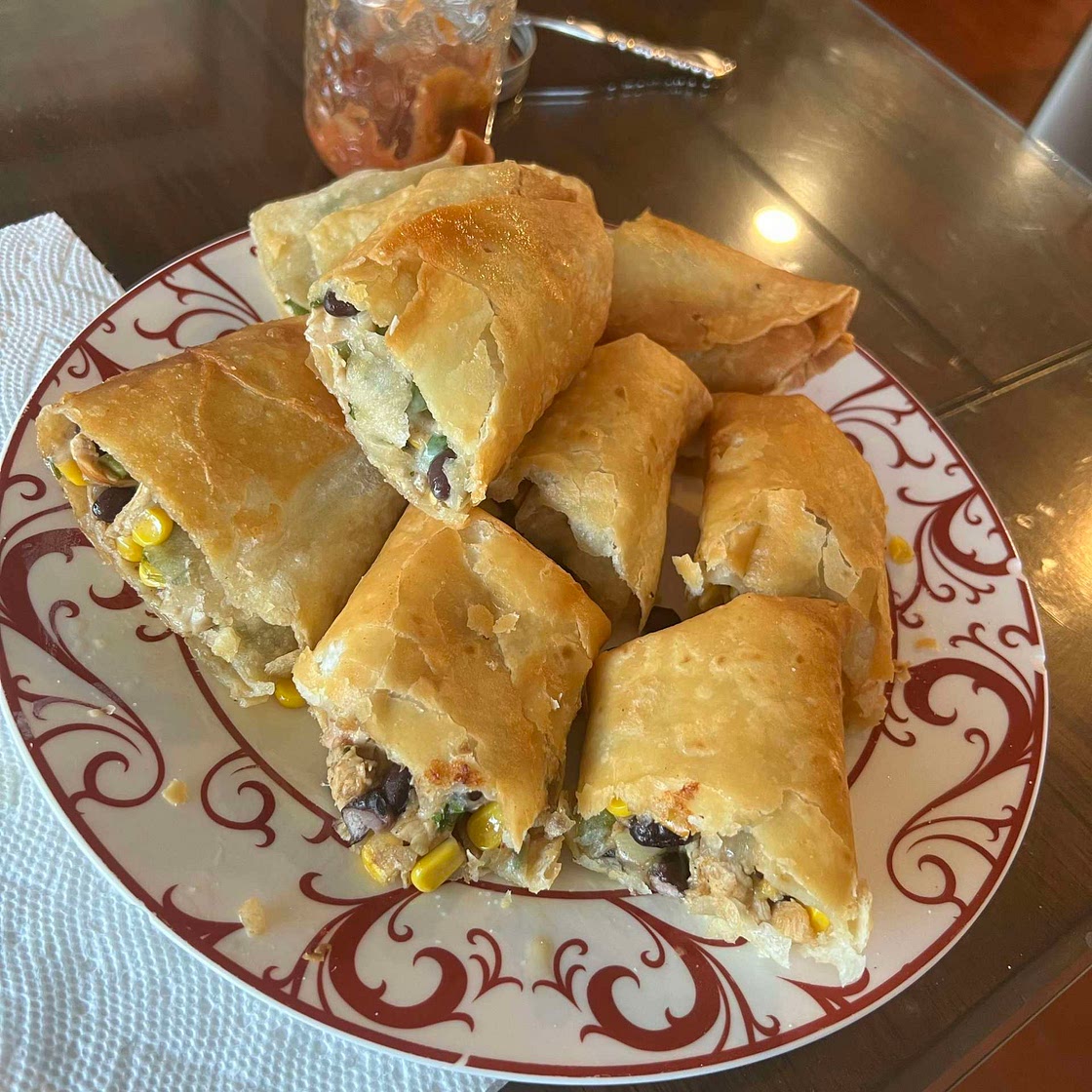 Chilies inspired Southwestern Egg Rolls 
